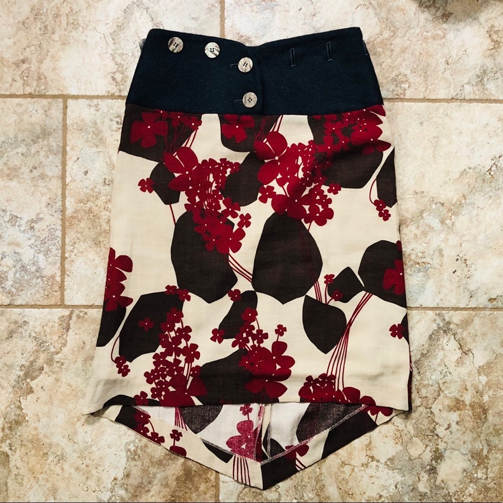 High-low vintage floral skirt